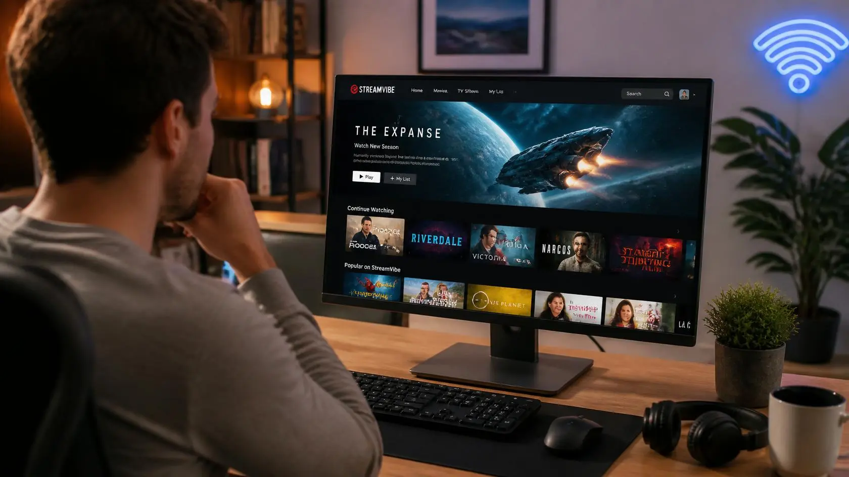 Streaming on PC through a browser and connected display