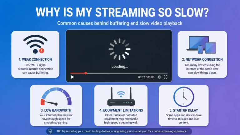 Why is streaming so slow to start on a device