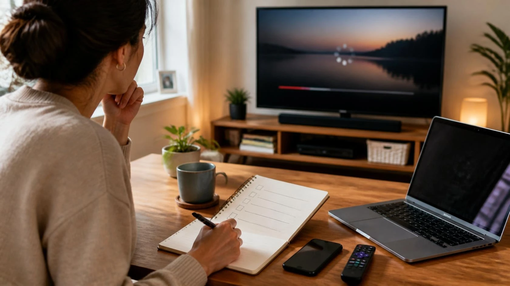 How to ask a good streaming question while documenting a playback problem on a laptop beside a Smart TV